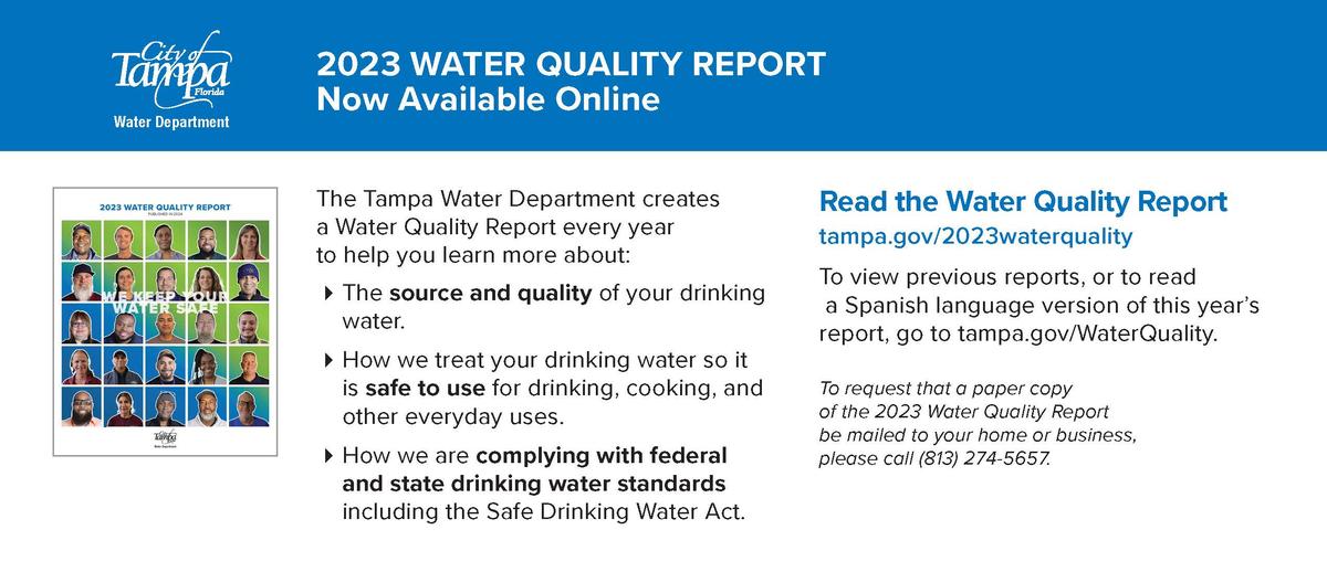 2023 Water Quality Report is now available online.