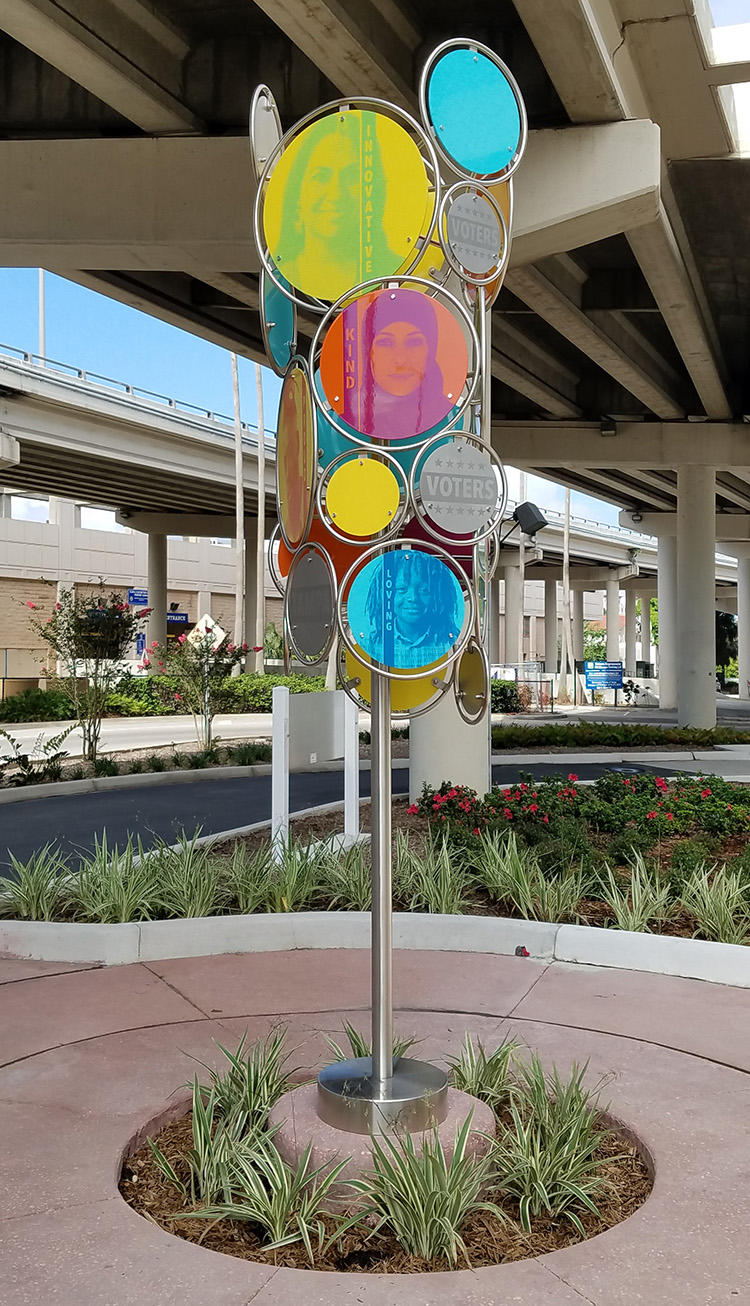 Tampa Together Sculpture - artist Catherine Woods