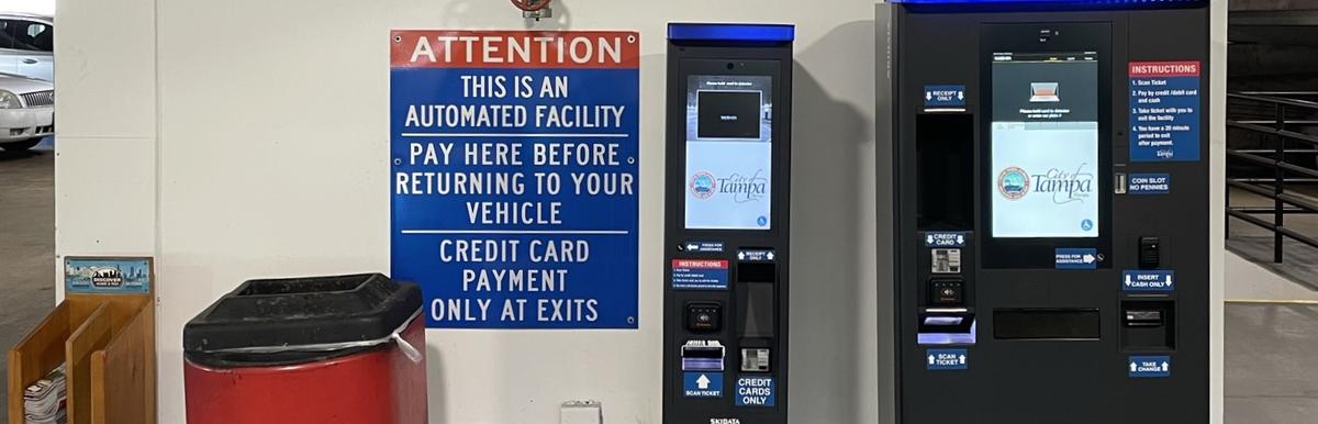 Parking Pay Station in Garage