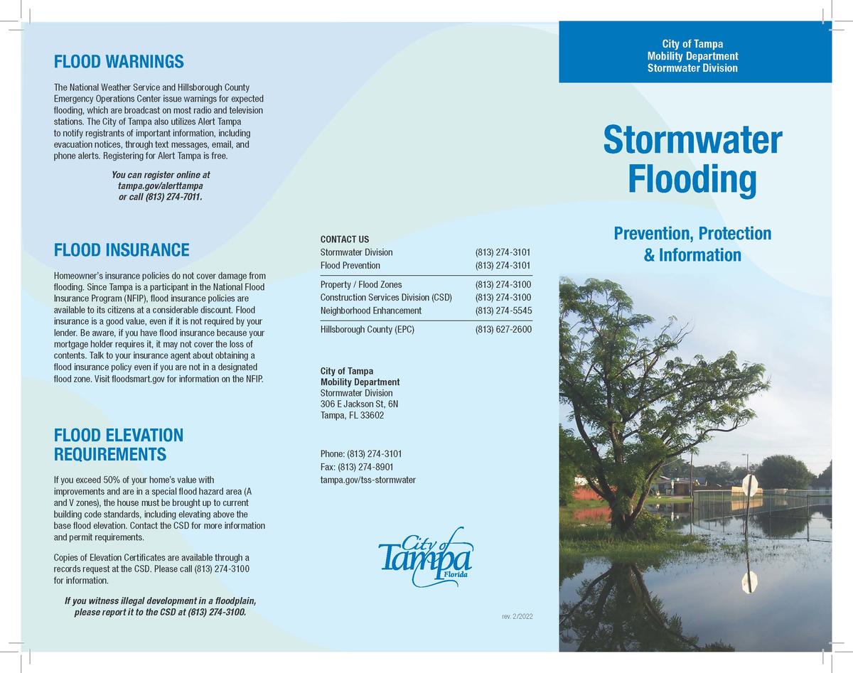 Stormwater flooding prevention information